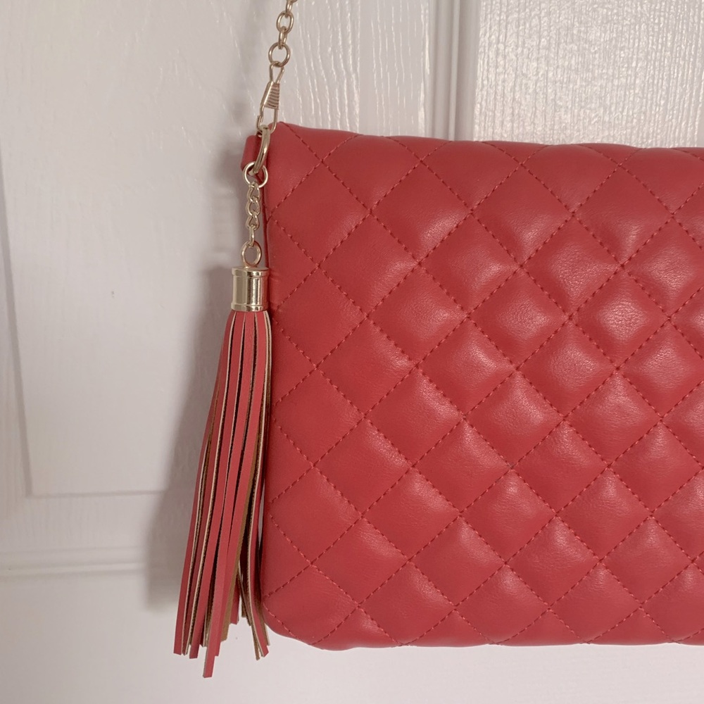 Quilted Faux Leather Purse - Barbiecore Pink!